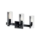 Kichler Jemsa 55168BK 3-Lights Black 180W Vanity Light