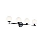 Kichler Benno 55173BK 4-Lights Black 20W Vanity Light