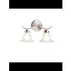 Kichler 6322NI 2-Lights Brushed Nickel 100W Vanity Light