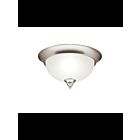 Kichler 8064NI 2-Lights Brushed Nickel 60W Flush Mount Ceiling Light