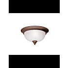 Kichler 8064TZ 2-Lights Tannery Bronze 60W Flush Mount Ceiling Light