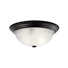 Kichler 8110TZ 3-Lights Tannery Bronze 60W Flush Mount Ceiling Light