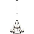 Kichler 82314A Barrington 9-Lights Anvil Iron/Distressed Antique Gray Chandelier