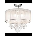 Kichler 83227 3-Lights Chrome 40W Semi-Flush Mount Ceiling Light