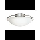 Kichler 8405NI 2-Lights Brushed Nickel 75W Semi-Flush Mount Ceiling Light