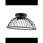Kichler 84096MBK 1-Light Matte Black 11W LED Semi-Flush Mount Ceiling Light