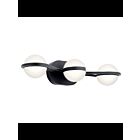 Kichler 85092MBK 3-Lights Matte Black 40W LED Vanity Light