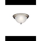 Kichler 8654NI 2-Lights Brushed Nickel 60W Flush Mount Ceiling Light