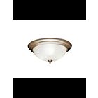 Kichler 8655NI 3-Lights Brushed Nickel 60W Flush Mount Ceiling Light