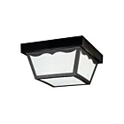 Kichler 9322BK 2-Lights Black 60W Outdoor Flush Mount