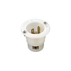 Leviton 5278-C White Flanged Inlet-Nm5-15P