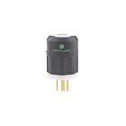 Leviton 8215-C Black Hospital Plug-N5-15P