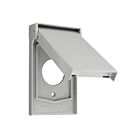 Leviton 4980-GY 1-Gang Locking Weather-Resistant Wallplate, Thermoplastic Nylon, Gray
