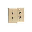 Leviton 80782-T Flush Mount 2 F-Connector Wallplate
