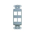 Leviton 41644-gy Grey Quickport Multimedia Insert