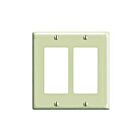 Leviton 80409-ni Ivory Wallplate 2 Gangs
