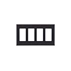 Leviton 80412-n Brown Wallplate 4 Gangs