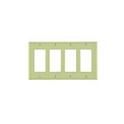 Leviton 80412-ni Ivory Wallplate 4 Gangs