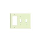 Leviton 80421-w White Combination Wallplate