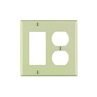 Leviton 80455-i Ivory Combination Wallplate