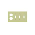 Leviton p38-i Ivory Wallplate 4 Gangs