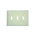 Leviton pj3-w White Toggle Wallplate 3 Gangs