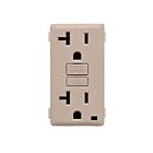 Leviton RKG20-CA 20A RENU 20 Amp Tamper-Resistant GFCI Outlet/Receptacle Color Change Faceplate, Café Latte