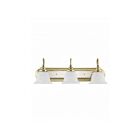 Livex Lighting 1003-25 Belmont 3-Lights 300W Polished Brass & Polished Chrome Bath Vanity Light