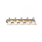 Livex Lighting 1005-52 Belmont 5-Lights 500W Polished Chrome & Polished Brass Bath Vanity Light