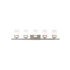 Livex Lighting 10085-91 Harding 5-Lights 500W Brushed Nickel Bath Vanity Light