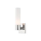 Livex Lighting Aero 10101-05 60W 1-Light Polished Chrome Wall Sconce
