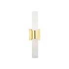 Livex Lighting 10102-02 Aero 2-Lights 120W Polished Brass Bath Vanity Light