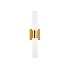 Livex Lighting 10102-12 Aero 2-Lights 120W Satin Brass Bath Vanity Light