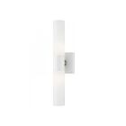 Livex Lighting 10102-13 Aero 2-Lights 120W Textured White with Brushed Nickel Accent Bath Vanity Light