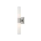 Livex Lighting 10102-91 Aero 2-Lights 120W Brushed Nickel Bath Vanity Light