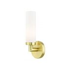 Livex Lighting Aero 10103-12 60W 1-Light Satin Brass Wall Sconce