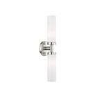 Livex Lighting 10104-91 Aero 2-Lights 120W Brushed Nickel Bath Vanity Light