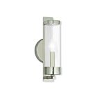 Livex Lighting Castleton 10141-35 60W 1-Light Polished Nickel Wall Sconce