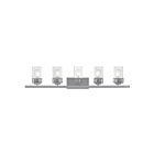 Livex Lighting 10155-05 Harding 5-Lights 500W Polished Chrome Bath Vanity Light