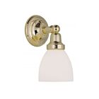 Livex Lighting 1021-02 Classic 1-Light 100W Polished Brass Bath Vanity Light