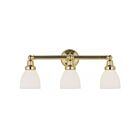 Livex Lighting 1023-02 Classic 3-Lights 300W Polished Brass Bath Vanity Light