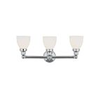 Livex Lighting 1023-05 Classic 3-Lights 300W Polished Chrome Bath Vanity Light