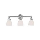 Livex Lighting 1023-91 Classic 3-Lights 300W Brushed Nickel Bath Vanity Light