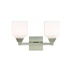 Livex Lighting 10282-91 Aragon 2-Lights 200W Brushed Nickel Bath Vanity Light