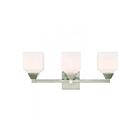 Livex Lighting 10283-91 Aragon 3-Lights 300W Brushed Nickel Bath Vanity Light