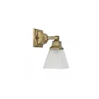 Livex Lighting 1031-01 Mission 1-Light 100W Antique Brass Bath Vanity Light