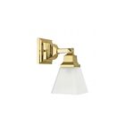 Livex Lighting 1031-02 Mission 1-Light 100W Polished Brass Bath Vanity Light