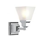 Livex Lighting 1031-05 Mission 1-Light 100W Polished Chrome Bath Vanity Light