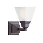 Livex Lighting 1031-07 Mission 1-Light 100W Bronze Bath Vanity Light