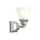 Livex Lighting 1031-91 Mission 1-Light 100W Brushed Nickel Bath Vanity Light